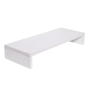 Importclick - Organizador Escritorio Alzador Monitor Madera Blanco 49.8X8X20 Cm