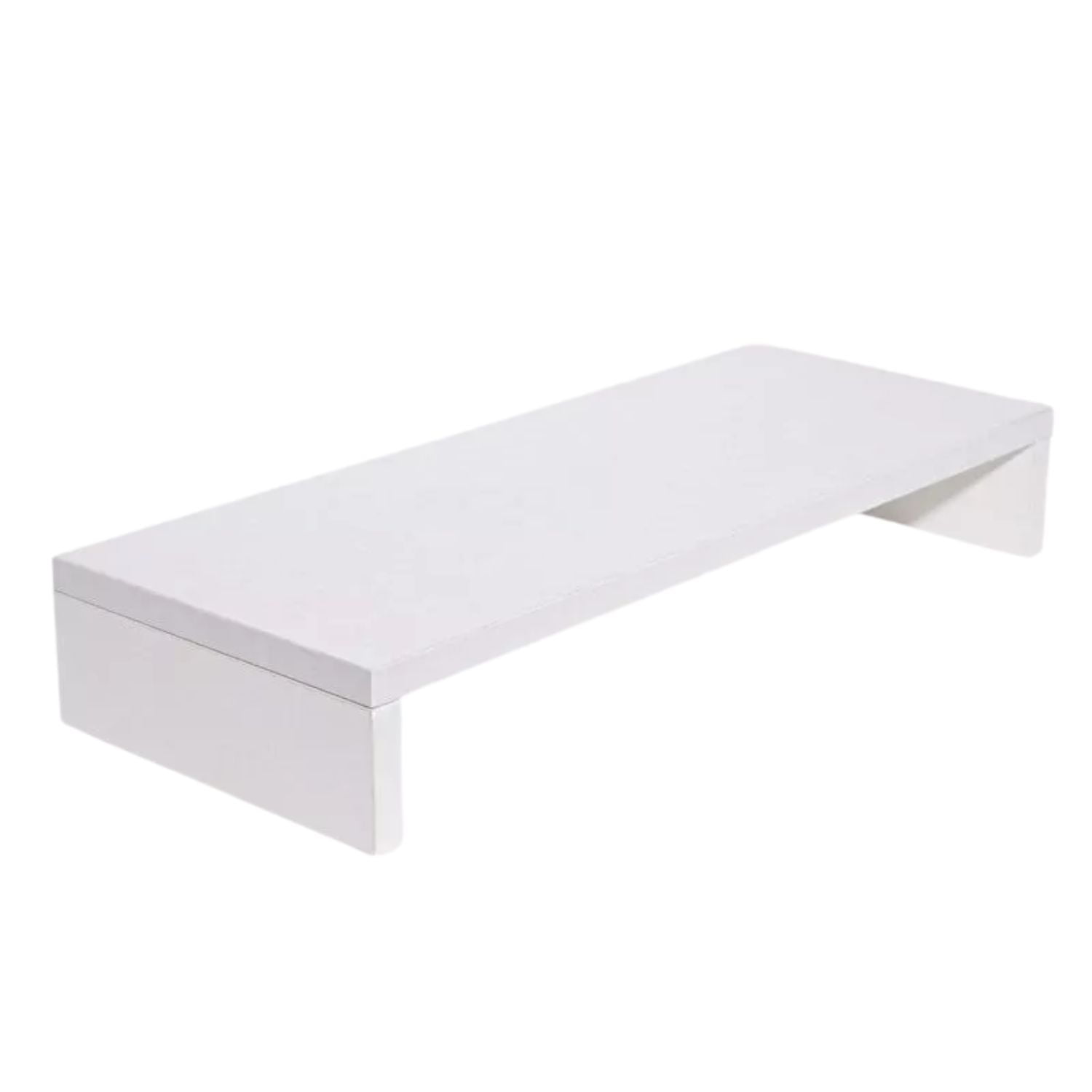 Importclick - Organizador Escritorio Alzador Monitor Madera Blanco 49.8x8x20 Cm
