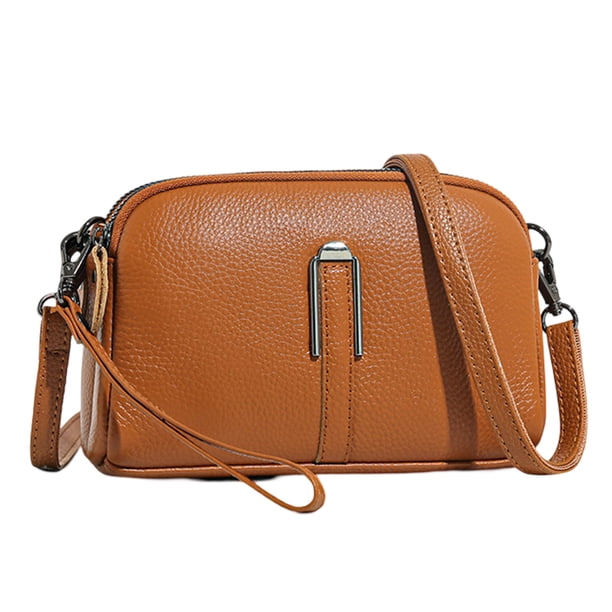 Bolso de piel de vaca auténtica para mujer, moderno, combinable, popular, bolso bandolera para mujer de mediana edad.