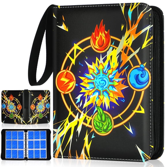 Álbum para Cartas, Carpeta de 9 Bolsillos para Cartas Coleccionables con 50 Fundas Removibles para 900 Cartas, Diseño Creativo, Regalo Ideal para Niños y Niñas de 4 a 16 Años (900 Bolsillos)