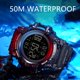 thumbnail image 2 of Reloj deportivo Gosasa de esfera grande de 54 mm, LED, resistente al agua hasta 50 m, 2 of 5