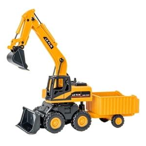 Magideal - Vehículo De Ingeniería, Camión, Excavadoras, Juguete De Simulación, Modelo De Coche, Juguete Para Regalo, Adorno De Escritorio Para Niños, Decoración, Remolque De Excavadoras