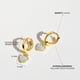 thumbnail image 4 of Argollas corazón colgante bañado en oro con piedra ópalo, 4 of 5
