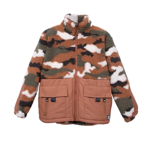 Pillin - Polerón Chiporro Niño Con Estampado Camuflaje Café