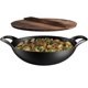thumbnail image 1 of Wok Bakken de hierro fundido presazonado de 36 cm con tapa de madera de 4,0 kg, 1 of 9