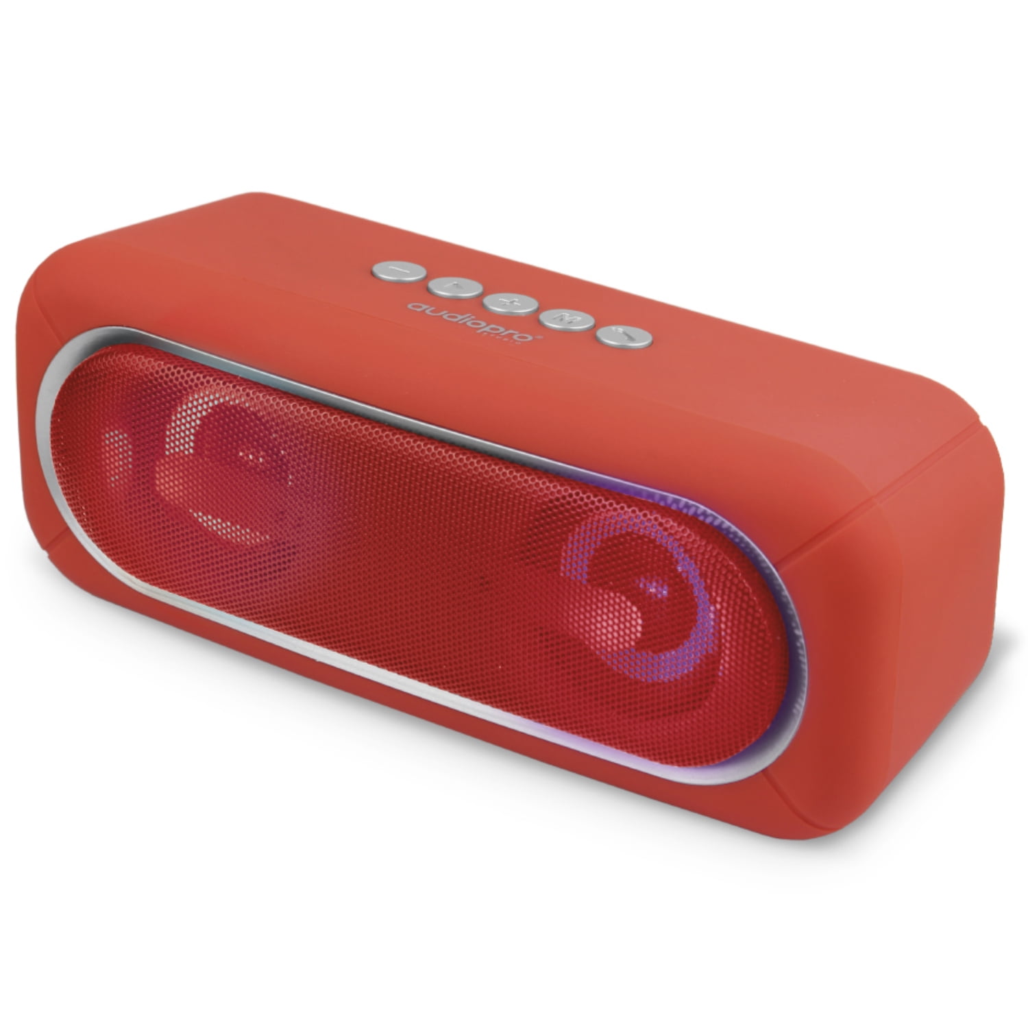 Audiopro - Parlante Bluetooth Con Iluminación Rgb Color Rojo - Ps