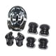 thumbnail image 4 of Kit De 7 Cascos De Bicicleta Para Niños, Equipo De Protección Para Niñas, Monopatín, Patinaje, Gris Y Negro, 4 of 5