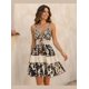 thumbnail image 4 of Vestido Mujer Corto Estampado Encaje Tirantes Estilo Boho Negro, 4 of 8