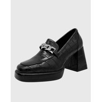 Danicolle Calzado - Zapato Para Mujer Con Taco Y Cadena Negro