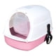 thumbnail image 3 of Caja de arena para gatos con capucha, caja de arena para mascotas, caja de arena cerrada y cubierta, portátil, fácil de limpiar, extraíble, para gatos Rosa, 3 of 5