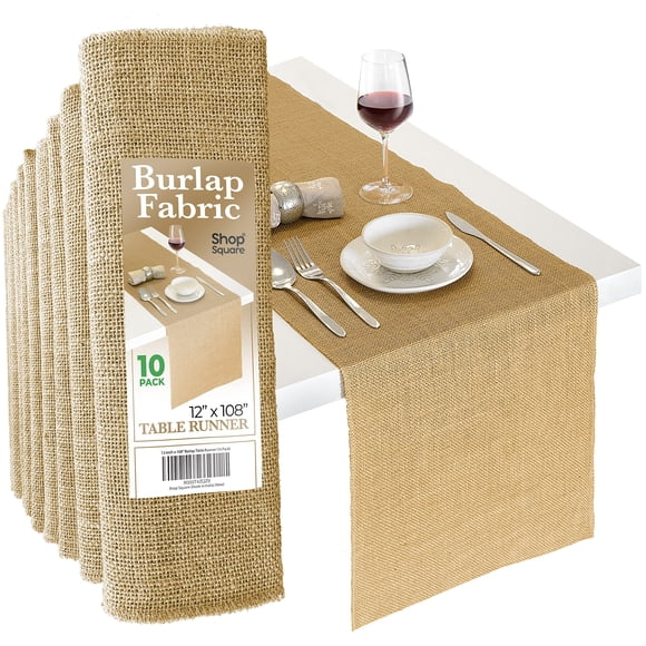Table Runners Shop Square, paquete de 10 unidades, 30 x 275 cm, color natural
