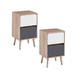 thumbnail image 1 of Pack 2 Veladores Bicolor O Mesa De Noche 58x30x35 - Negro Blanco, 1 of 3