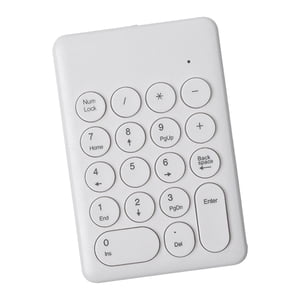 Bothyi - Teclado Numérico Inalámbrico Portátil De 18 Teclas 2.4G Teclado Numérico Para Pc Blanco