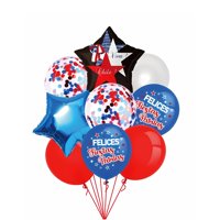 Genérico - Set De Globos Metalizados Feliz 18 Para Decorar 9 Pzas