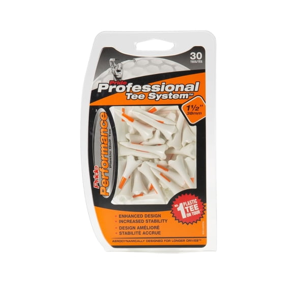 Golf Tee Pride Performance Professional de plástico, 30 unidades