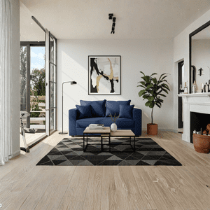 Construmuebles - Sofa 2 Cuerpos Aurelia Tela Azul