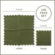 thumbnail image 2 of Pack de 100 servilletas de cóctel de 2 capas, borde festoneado, verde oliva, 2 of 3