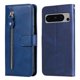 thumbnail image 5 of Funda tipo cartera para Google Pixel 8 Pro con bolsillo con cremallera y ranuras para tarjetas – Función de soporte Azul, 5 of 6