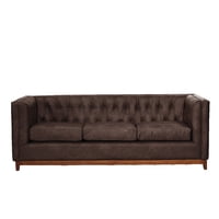 Latam Home - Sofa Roma 3C Cuero Colorado Marron