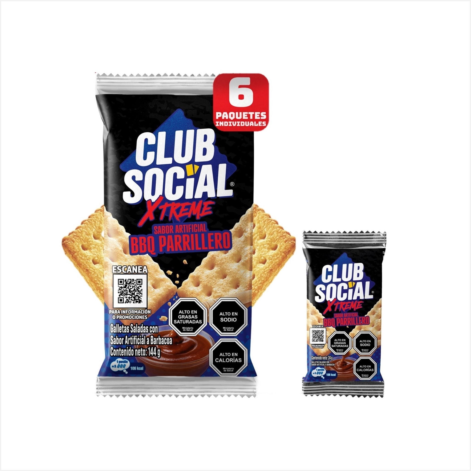 Galleta Salada Sabor A Bbq 6pack 144 g Club social