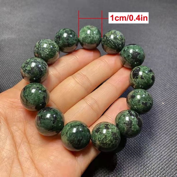 Gorgeous Olive Green Meteorite Graphite Green Jade Bracelet - Perfect for the Stylish Man!