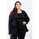 thumbnail image 4 of Chaqueta Ligera CC Clothing Plus Negro Lurex Cuello Drapeado Cierre Lateral 3XL, 4 of 5