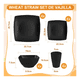thumbnail image 2 of Cuadrada vajilla juego cocina paja trigo plato tazas kit #8, 2 of 3