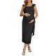 thumbnail image 2 of INSPIRE CHIC Vestido Maxi de Maternidad para Mujer sin Mangas con Volantes de Malla Cuello Cuadrado Invitada de Boda Fiesta Talla 2XL Negro, 2 of 6