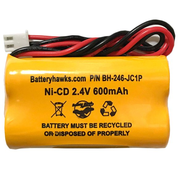 Battery Hawk - Batería recargable Ni‑Cd AA 2,4 V 600 mAh (compatibles con 10010036, 10010034, TOPA, BST, JYH)