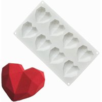 Genérico - Molde Corazon Diamante Molde De Silicona Corazón Chocolate