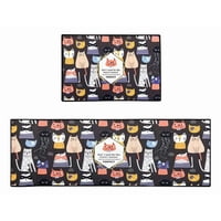 Genérica - Set 2 Alfombras De Cocina Antideslizante 120*45Cm + 60*40Cm Alfombra Para Cocina Piso Entrada Baño Antideslizante Juego2