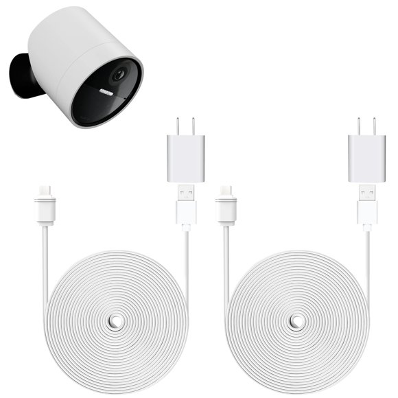 Cable de carga Shyueda de 7,6 m resistente a la intemperie para cámara SimpliSafe