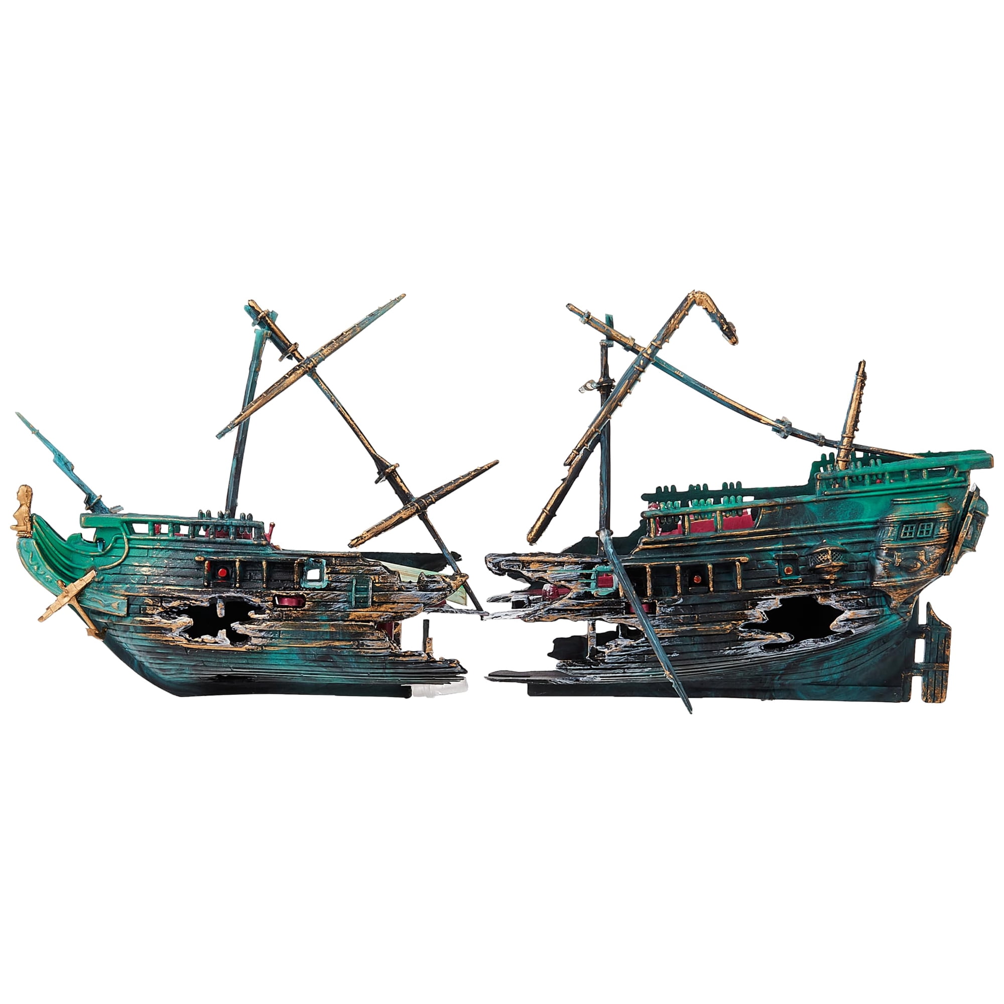 Decoración de acuario Penn-Plax Shipwreck con piezas móviles