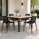 thumbnail image 5 of Set de 4 Sillas Negras Modernas Urban Noir para Patio Techado, Comedor o Local Comercial, 5 of 7