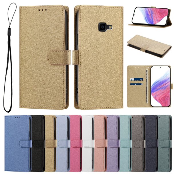 Funda Cartera de PU para Samsung Galaxy XCover 4/Xcover 4S con Tarjetas, Dorado