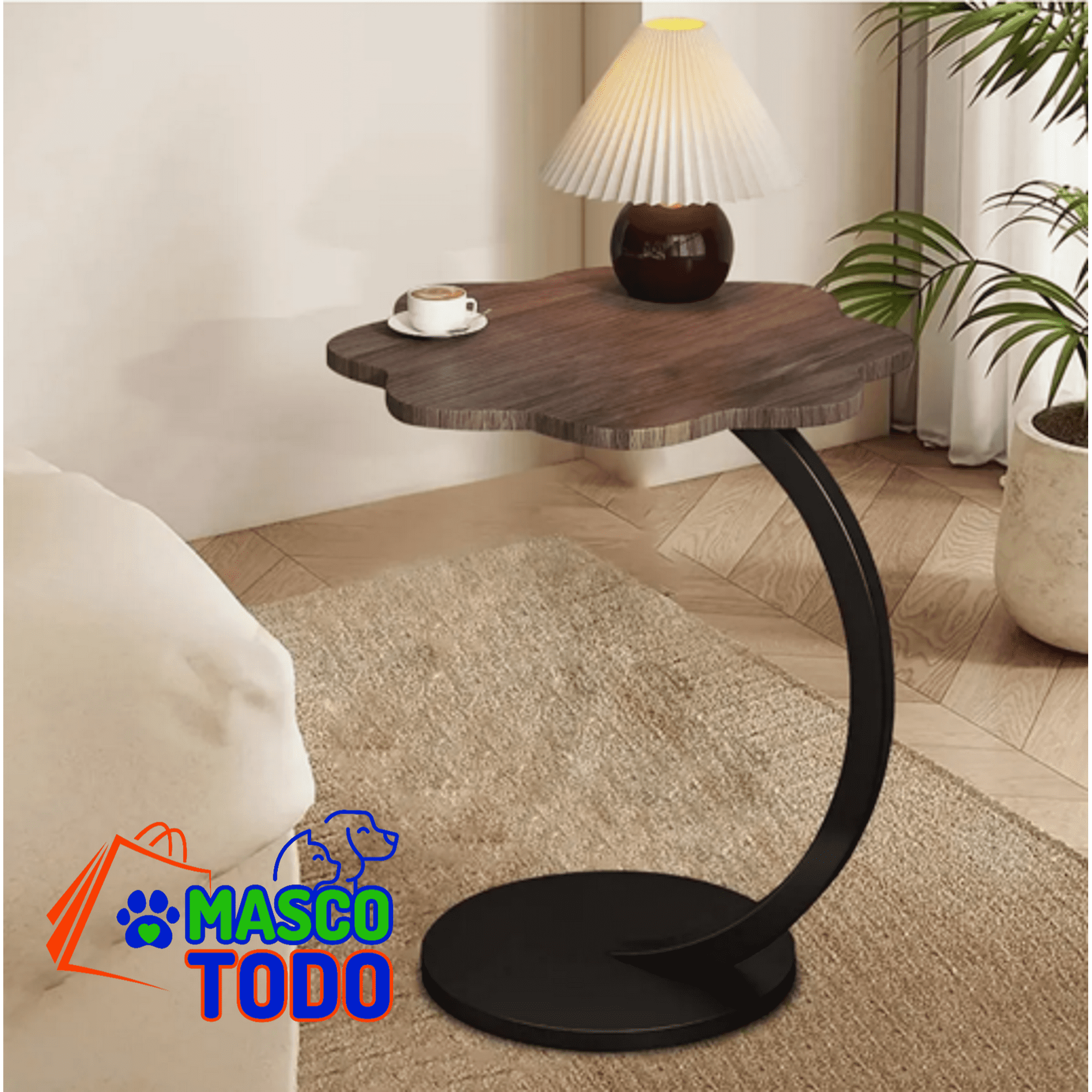 Genérico - Mesa Flor Redonda Living Lateral Mesa Auxiliar Centro Moderna