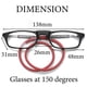 thumbnail image 4 of Gafas de lectura con soporte magnético para colgar en el cuello, gafas de lectura con imán unisex portátiles, montura telescópica con patas largas y marco para la cabeza., 4 of 5