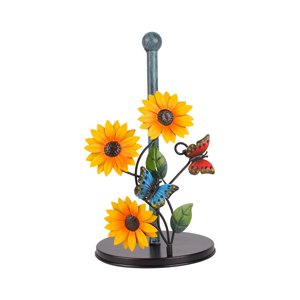Magideal - Servilletero De Girasol De Otoño De Acción De Gracias, Decoración De Girasol, Decoración De Baño, Soporte De Papel De Rollo De Hierro Para Baño, Bares Mariposa