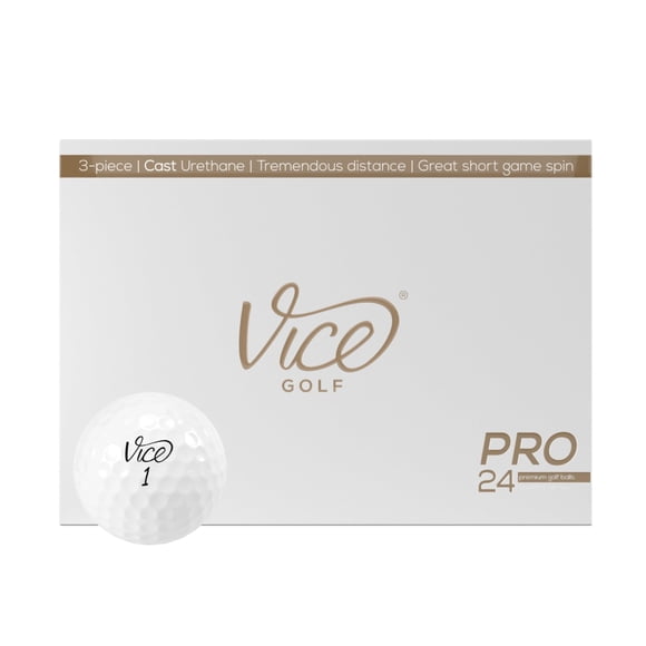 Pelotas de golf Vice Pro White Double Dozen (24 pelotas de golf)