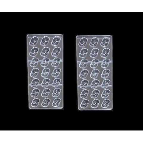 Genérico - Pack 2 Molde Chocolate Molde Chocolate Policarbonato Forma S