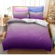 thumbnail image 1 of Gradient Purple Concise Quilt Duvet Cover Set Queen Soft Pillowcase Kids3-Piece Bedding Set, 1 of 5