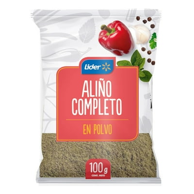 Aliño Completo En Polvo 100 G Lider