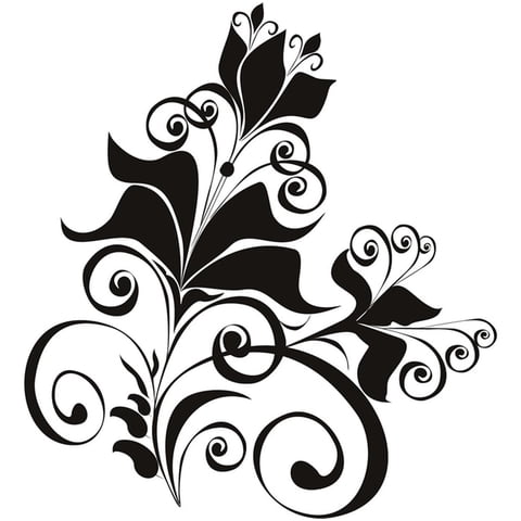 Rienda Libre Graphics - Decomural Flower Bunch Floral Swirl Ws-18210