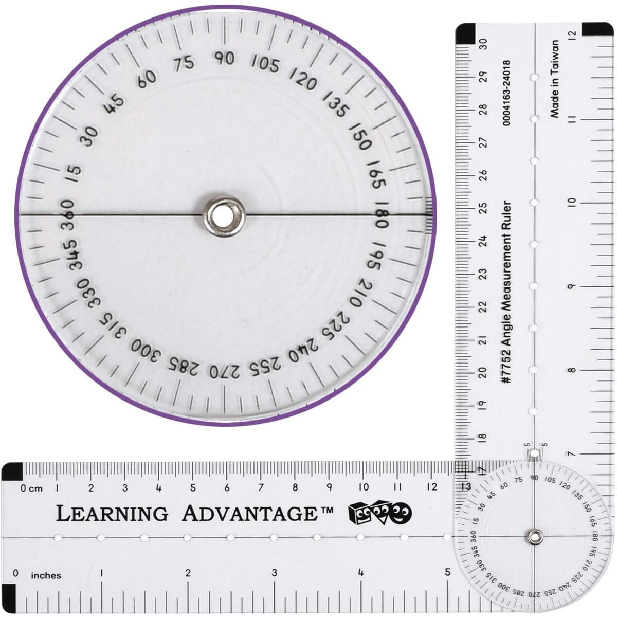 Regla Medidora De Ángulos Learning Advantage 7752 30cm Flexible