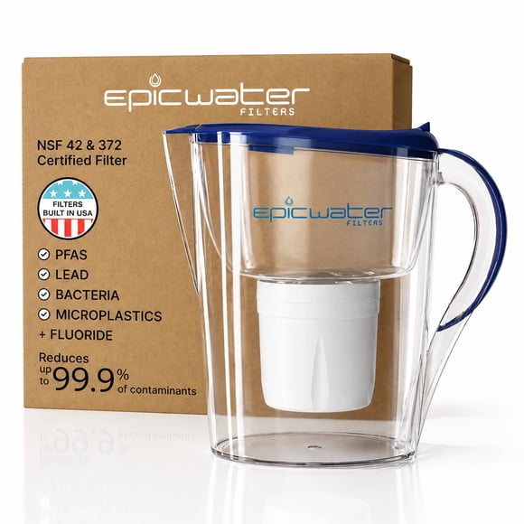 Jarra purificadora de agua Epic Water Filters de 10 tazas, libre de BPA