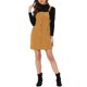 thumbnail image 2 of INSPIRE CHIC Vestido de Pana para Mujer con Tirantes Ajustables, Botones, Estilo Pichi, con Bolsillos, Talla M, Mostaza, 2 of 6