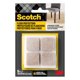 thumbnail image 1 of Almohadillas de fieltro Scotch 2,5 cm cuadradas color beige – paquete de 16, 1 of 8