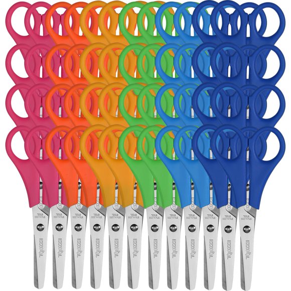 Tijeras Ezzgol 13 cm – Pack de 48 colores surtidos