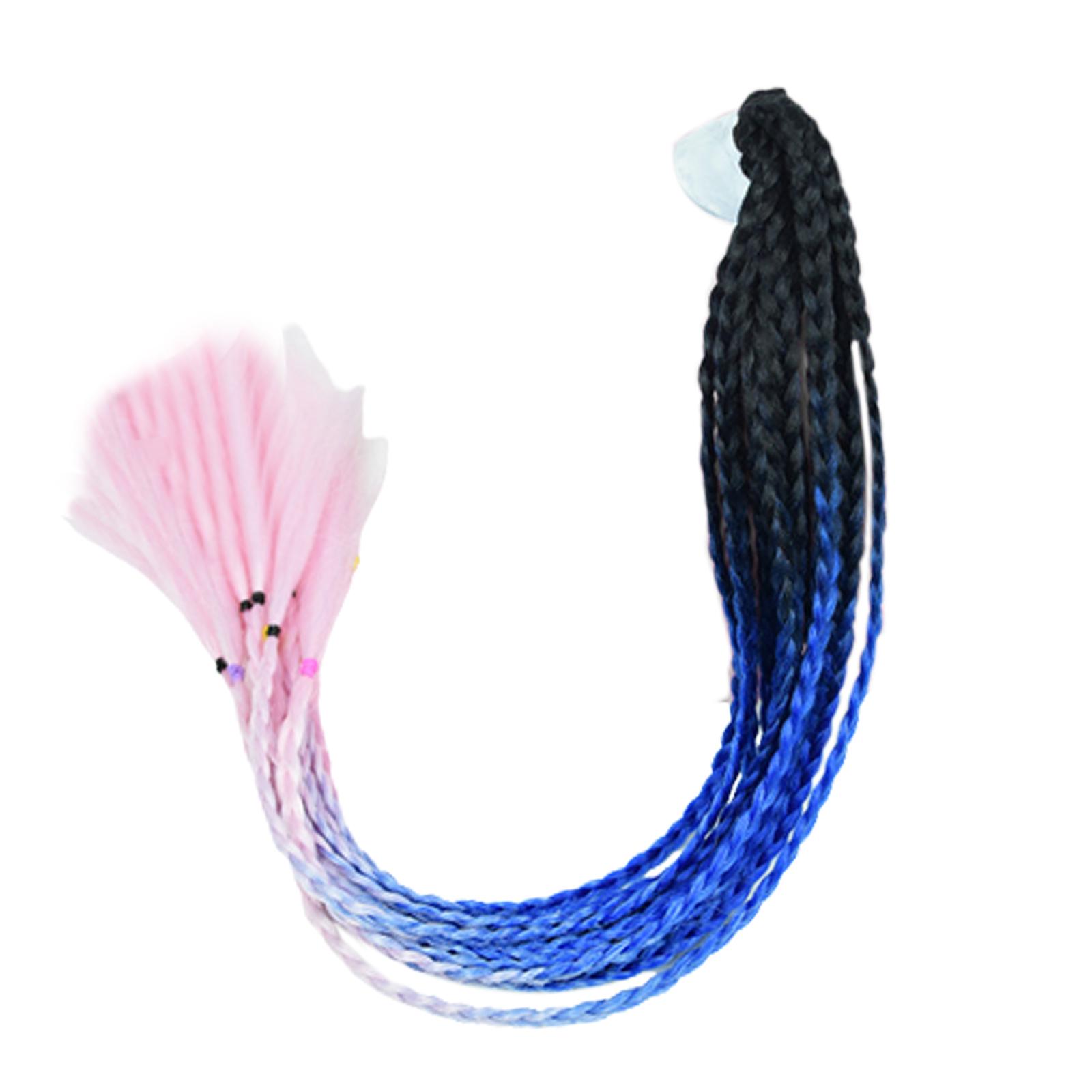 Ioensy - Casco Coletas Trenzas Punk Rizado Cabello 65Cm Gradiente Rampa Para Mujeres Hombres Estilo B