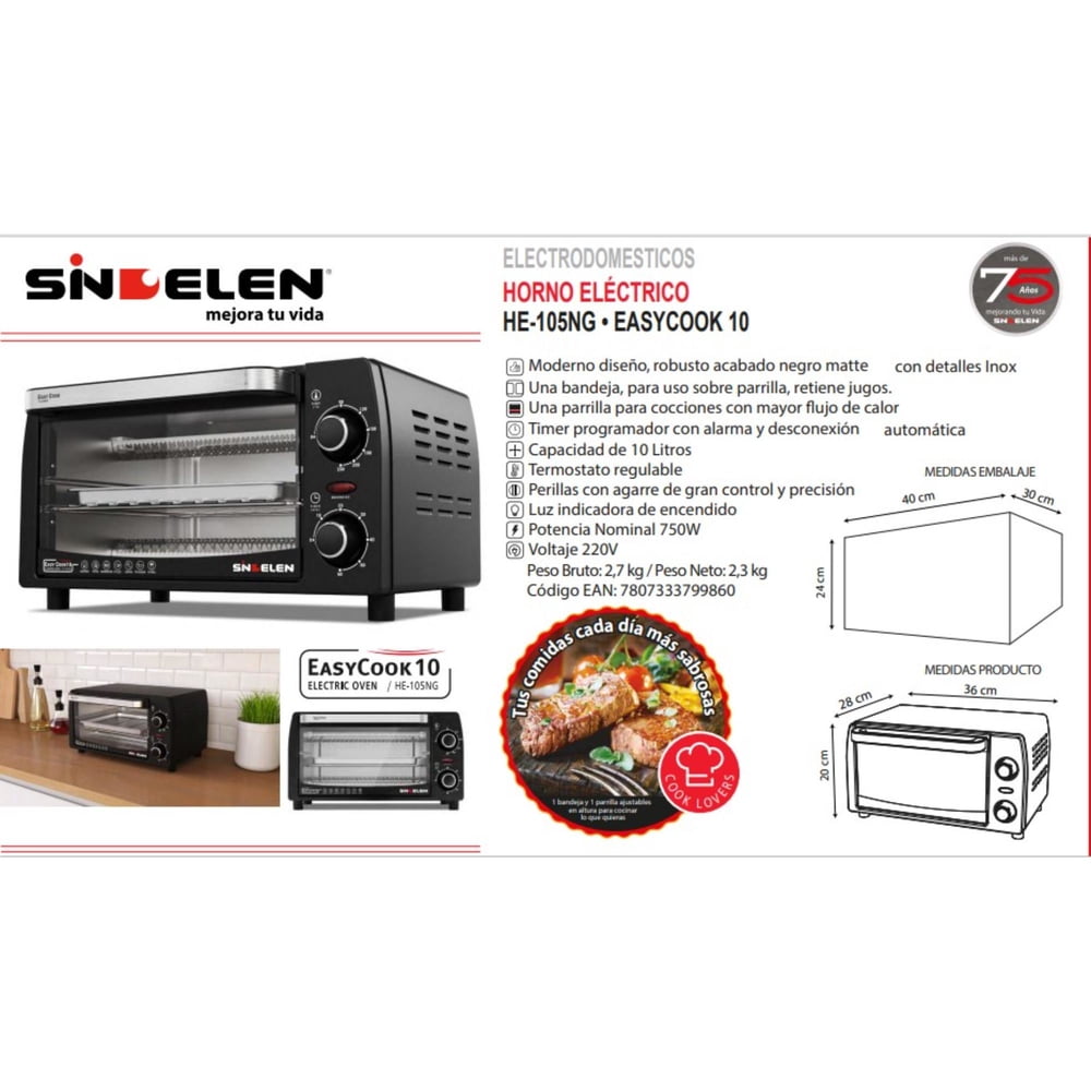 Sindelen HE-105NG 10 L Negro, foto 9